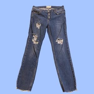 Free People distressed skinny jeans